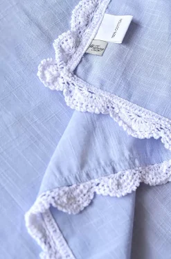 Silver Mist Hand Crochet Table Cloth -4/6/8 Seater