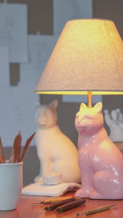 So Fierce Panther Lamp - Pink