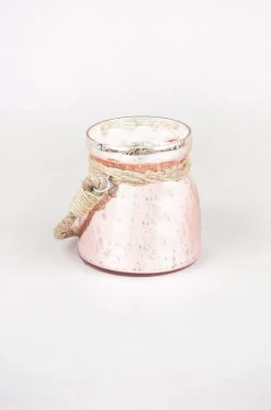 Sparkle Dust Glass Votives With Jute Rope - Set Of 3