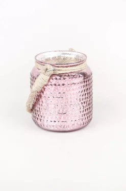 Sparkles Glass Votives With Jute Rope - Set Of 3