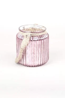 Sparkles Glass Votives With Jute Rope - Set Of 3
