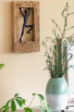 Standing Man Wood & Metal Wall Decor Frame