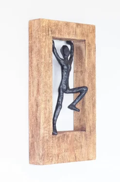 Standing Man Wood & Metal Wall Decor Frame