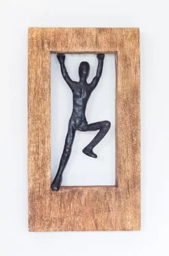 Standing Man Wood & Metal Wall Decor Frame