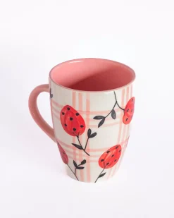 Strawberries Handpainted Ceramic Mug