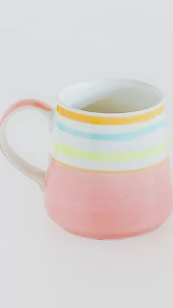 Stripes - Serenity Stripes Handpainted Ceramic Mug