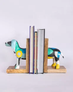 Technicolour Toto Wooden & Paper Mache Handpainted Bookends