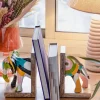 Technicolour Tusker Wooden & Handpainted Paper Mache Bookends