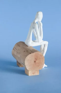 The Thinking Man Wooden Decorative Accent