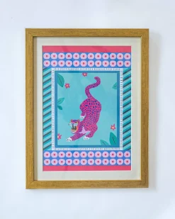 Tiger With Wooden Framing