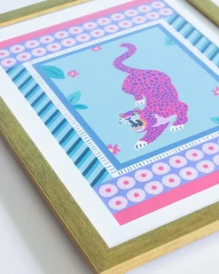 Tiger With Wooden Framing