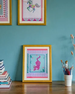 Tiger With Wooden Framing