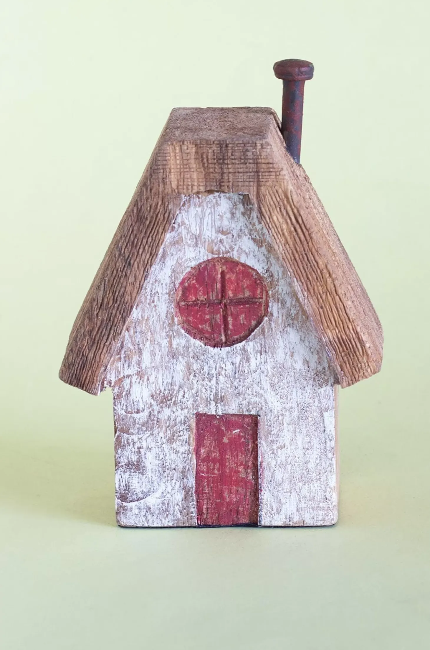 Tiny Homes Wooden Paperweight - White