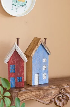 Tiny Homes Wooden Paperweight - Red