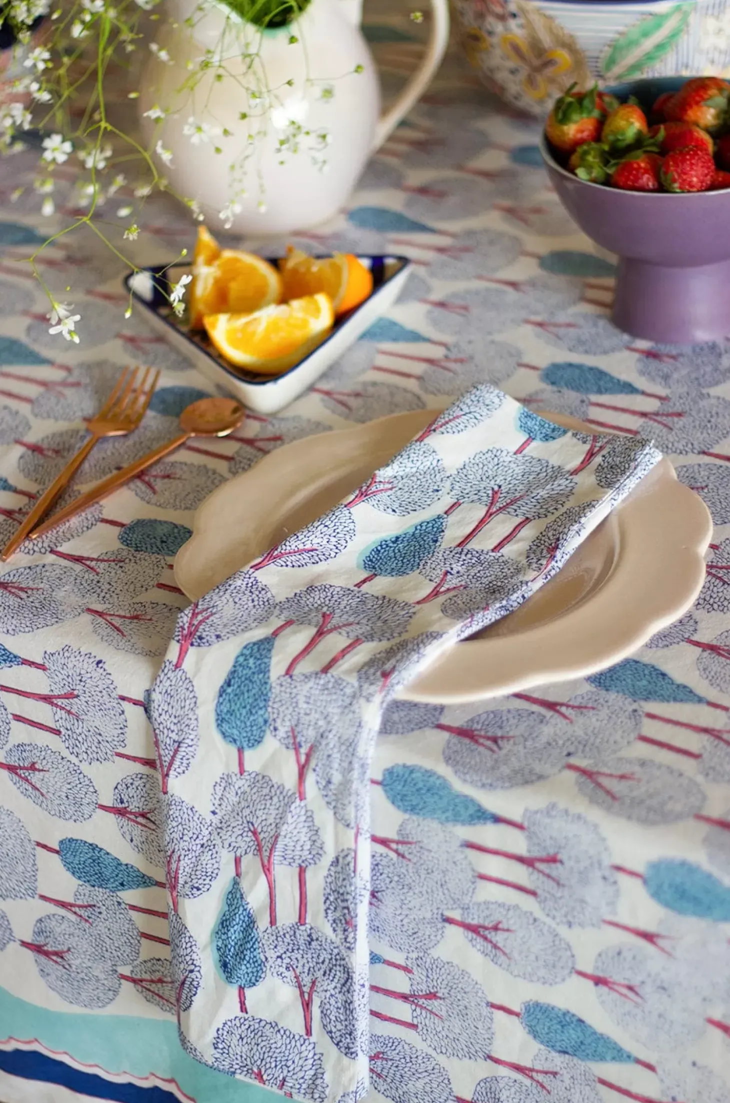 Topiary Garden Table Napkins - Set Of 6