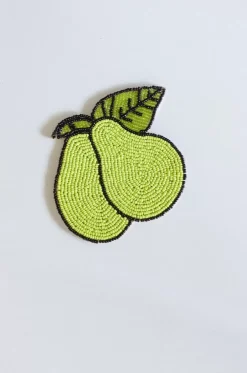 Tropical Goodness Hand Embroidery Beaded Coasters -Set Of 4