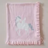Unicorn Knitted Cotton Blanket