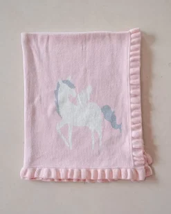 Unicorn Knitted Cotton Blanket
