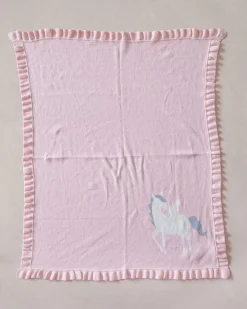 Unicorn Knitted Cotton Blanket