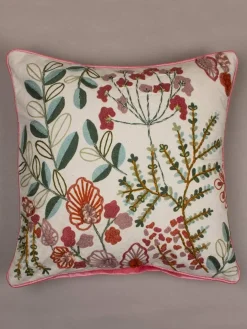 Wallflowers Embroidered Cushion Cover
