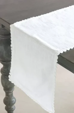 White Prairie Hand Crochet Table Runner