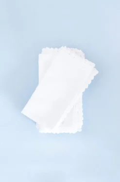 White Prairie Hand Crochet Napkins - Set Of 6