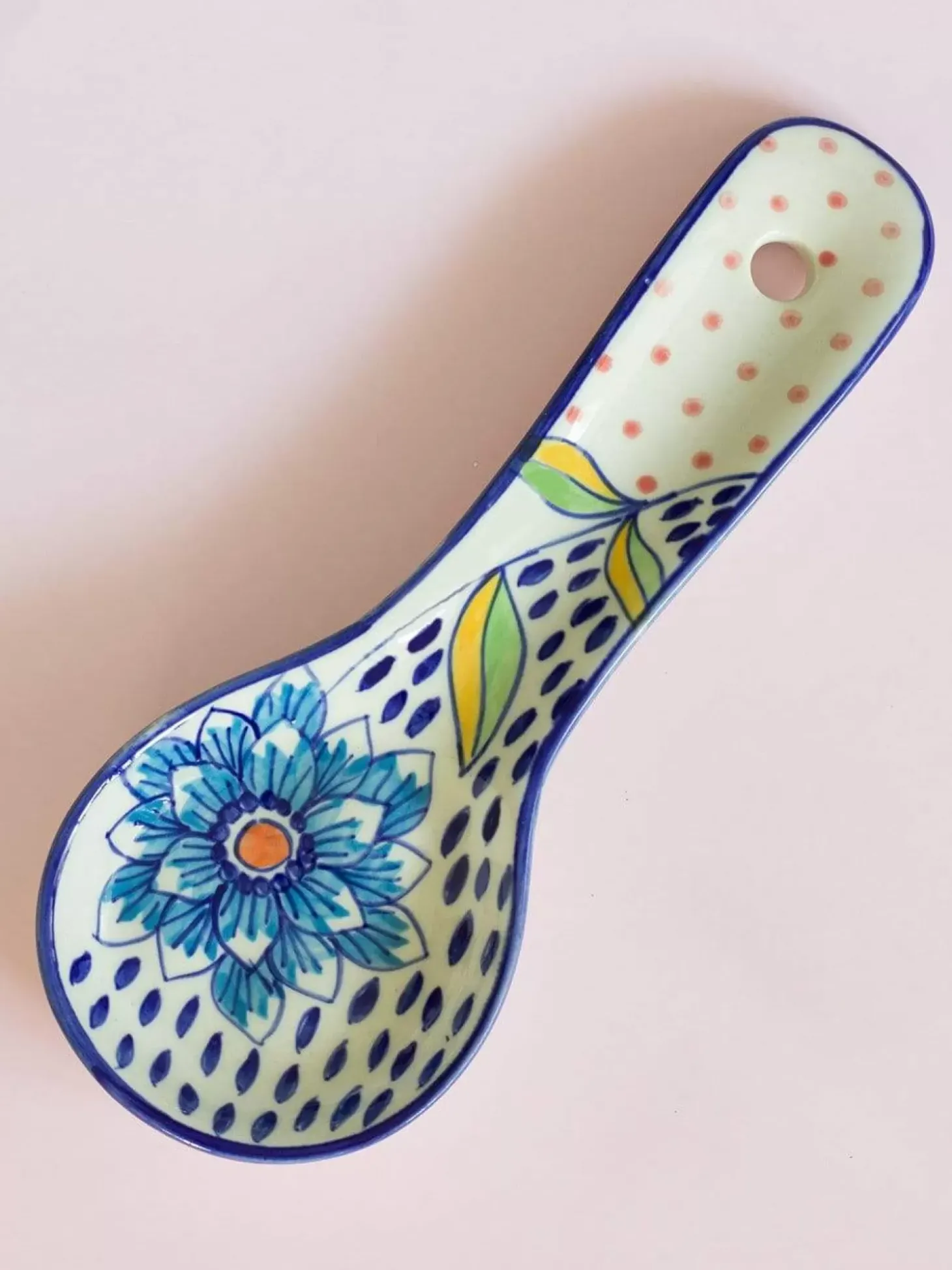Wild Indigo Handpainted Spoon Rest