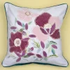 Winter Rose Embroidered Cushion Cover