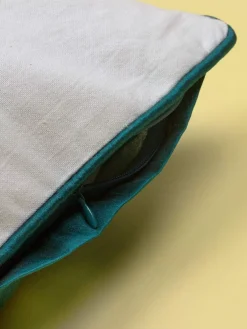 Winter Rose Embroidered Cushion Cover